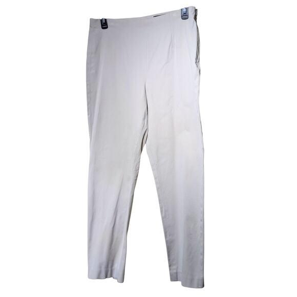 Eddie Bauer Cotton Stretch Flat Front Side Zip Straight Leg Pant Womens' Sz 14 - Picture 1 of 11
